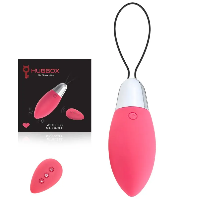 Vibratore femminile Hugbox con telecomando, 11 programmi, rosa - immagine 1