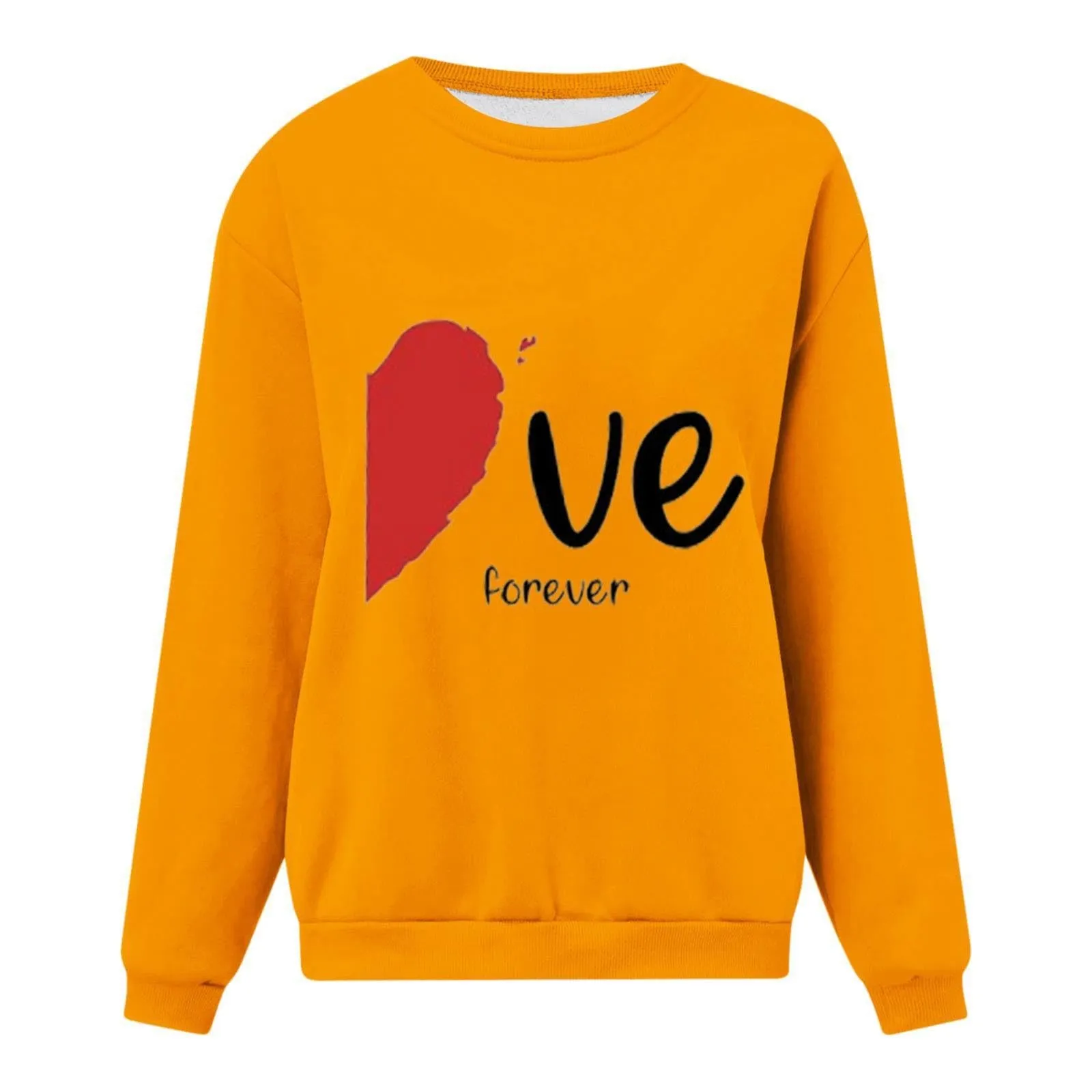 Uwdiohq Day Prime Deals Today 2024 2024 Felpa di San Simpatico Pullover Stampato a Forma di Cuore Girocollo Camicia a Maniche Lunghe Primavera/Autunno Maglioncini Leggeri Todays Daily Deals Colla - immagine 3