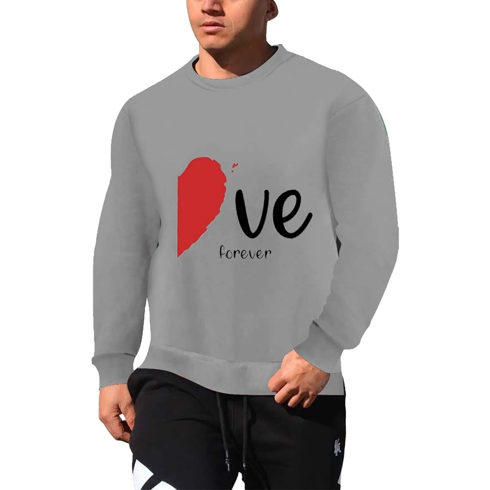 Uwdiohq Lightning Deals of Today 2024 Felpa di San Simpatico Pullover Stampato a Forma di Cuore Girocollo Camicia a Maniche Lunghe Primavera/Autunno Maglioncini Leggeri Maglietta Donna My Orders - immagine 2
