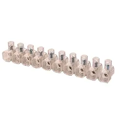 Set morsetti elettrici 10 pz unipolari isolati per cavi 2,5 mmq Trasparente PP0191 - immagine 1