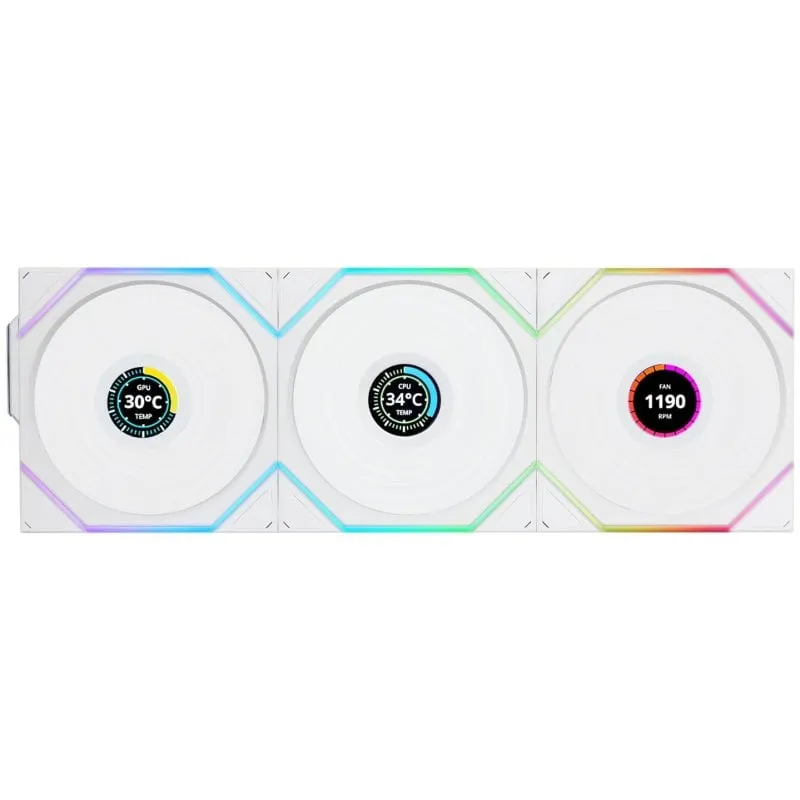 Lian Li 12TLLCD1W3W sistema di raffreddamento per computer Case per computer Ventilatore 12 cm Bianco - immagine 1