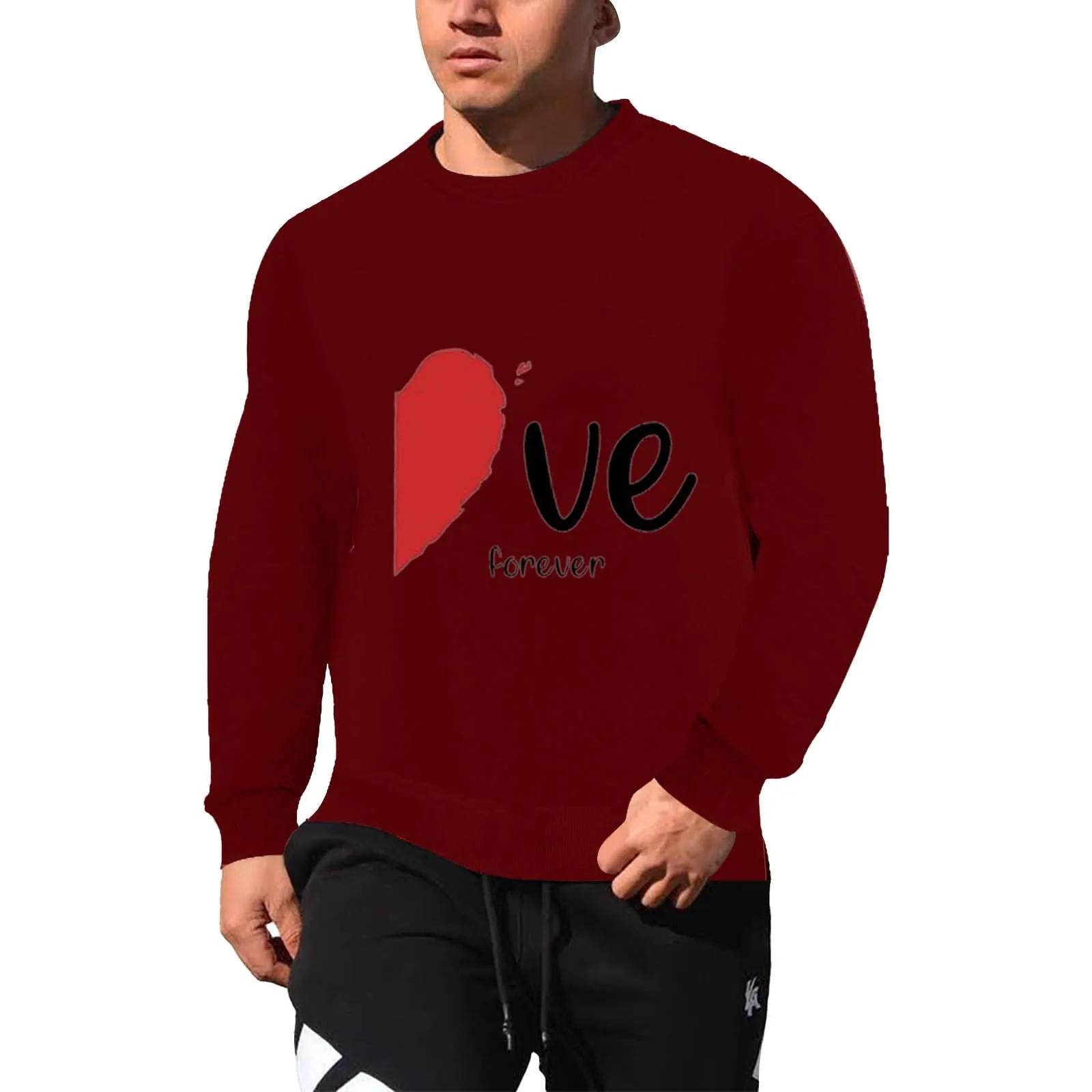Uwdiohq Same Day Delivery Items Prime 2024 Felpa di San Simpatico Pullover Stampato a Forma di Cuore Girocollo Camicia a Maniche Lunghe Primavera/Autunno Maglioncini Leggeri Magli Clearance Items - immagine 2