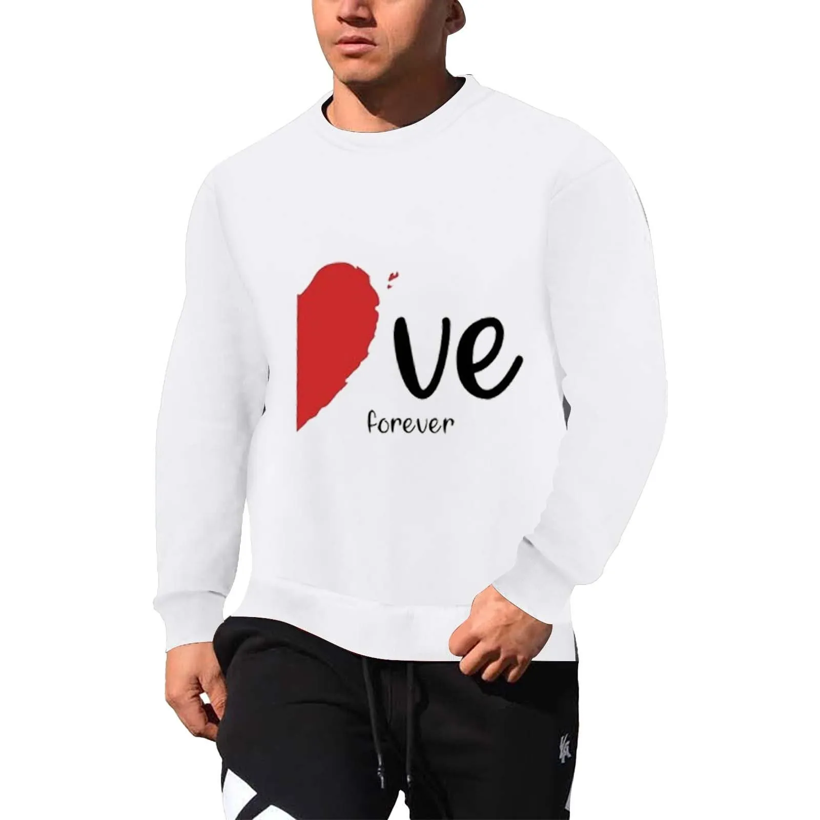Uwdiohq Sales Today Clearance Prime Only 2024 Felpa di San Simpatico Pullover Stampato a Forma di Cuore Girocollo Camicia a Maniche Lunghe Primavera/Autunno Maglioncini Legger Miei Ordini Offerta - immagine 2