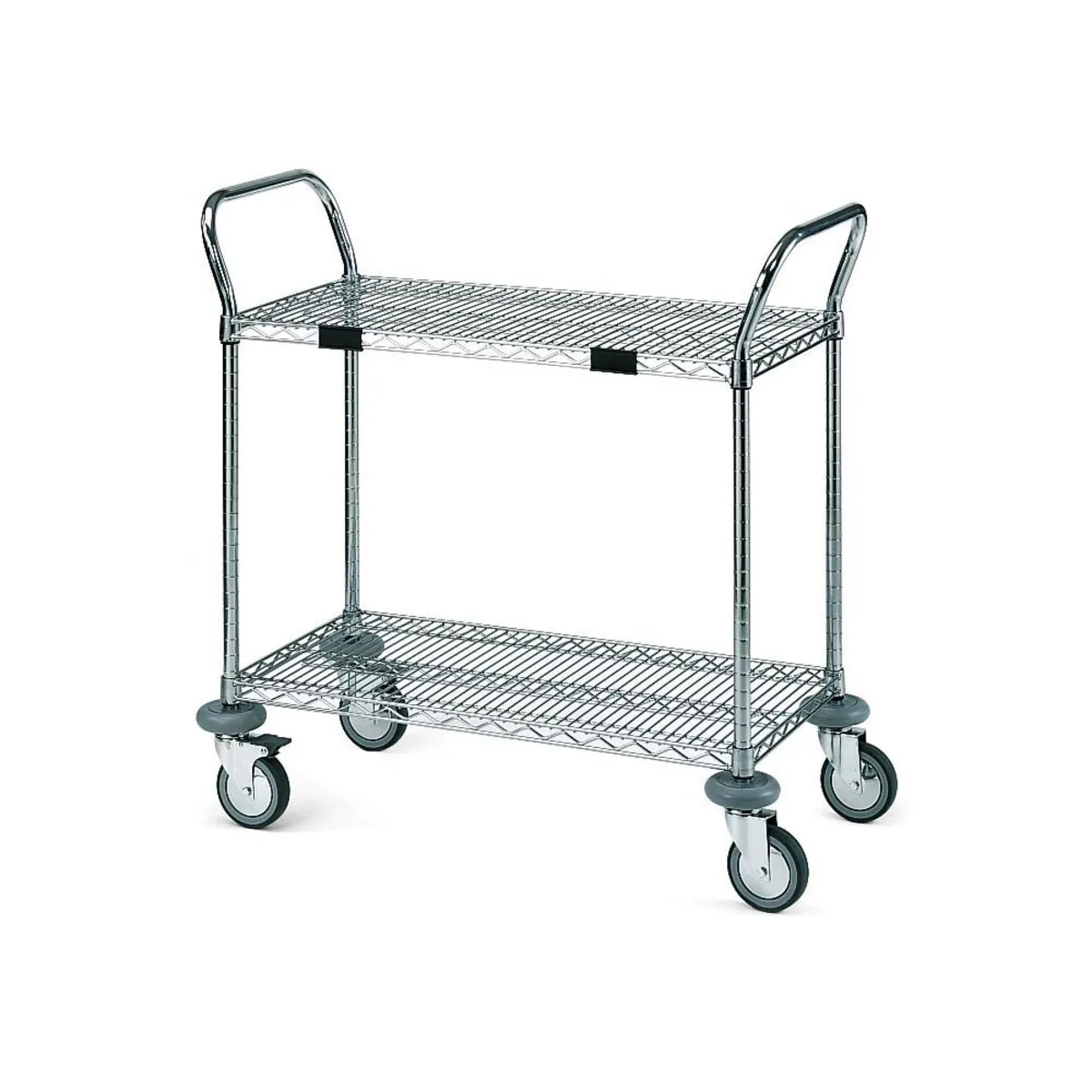 QUATRO Robusto carrello di trasporto a due piani 90 x 45; 152x61x109 cm (LxPxH); argento - immagine 1