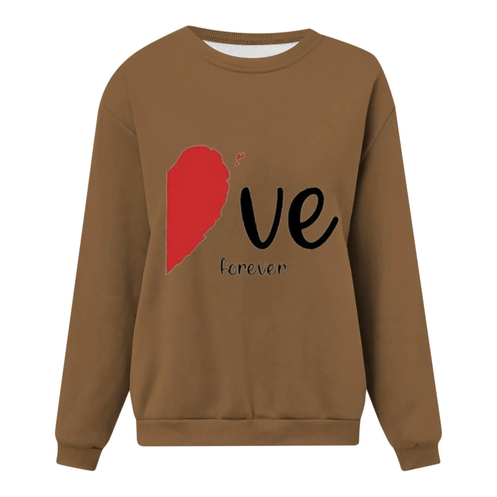 Uwdiohq Offerte Saldi 2024 Felpa di San Simpatico Pullover Stampato a Forma di Cuore Girocollo Camicia a Maniche Lunghe Primavera/Autunno Maglioncini Leggeri Maglietta Donna Prim My Recent Orders - immagine 3