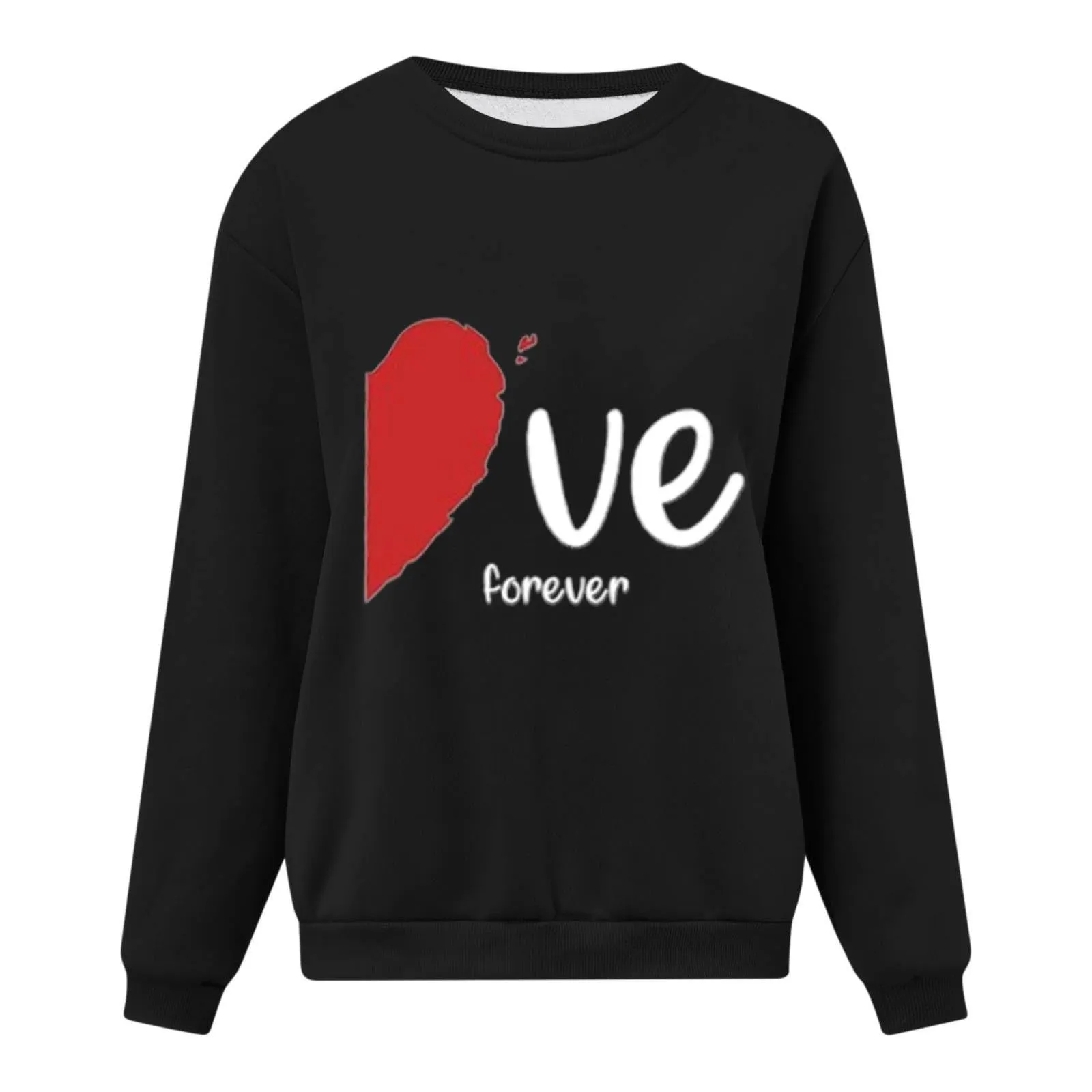 Uwdiohq Same Day Delivery Items Prime 2024 Felpa di San Simpatico Pullover Stampato a Forma di Cuore Girocollo Camicia a Maniche Lunghe Primavera/Autunno Maglioncini Legg Todays Daily Deals Colla - immagine 3