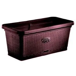 Fioriera cassetta con riserva acqua plastica (80x40x34cm) NATURAL Marrone 75351 - immagine 1