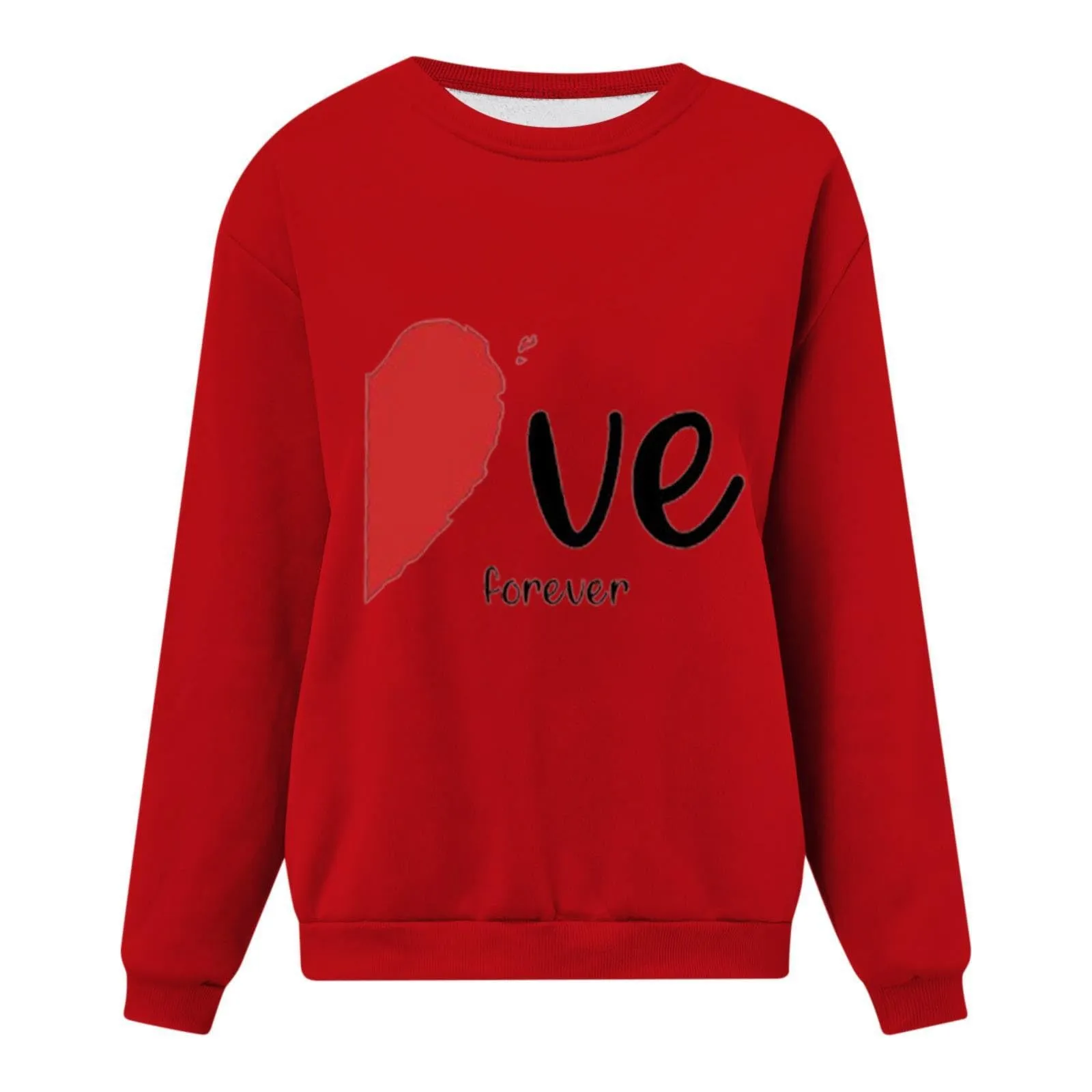Uwdiohq Offerte Day Prime 2024 Felpa di San Simpatico Pullover Stampato a Forma di Cuore Girocollo Camicia a Maniche Lunghe Primavera/Autunno Maglioncini Leggeri Maglietta Donna My Orders Placed - immagine 3