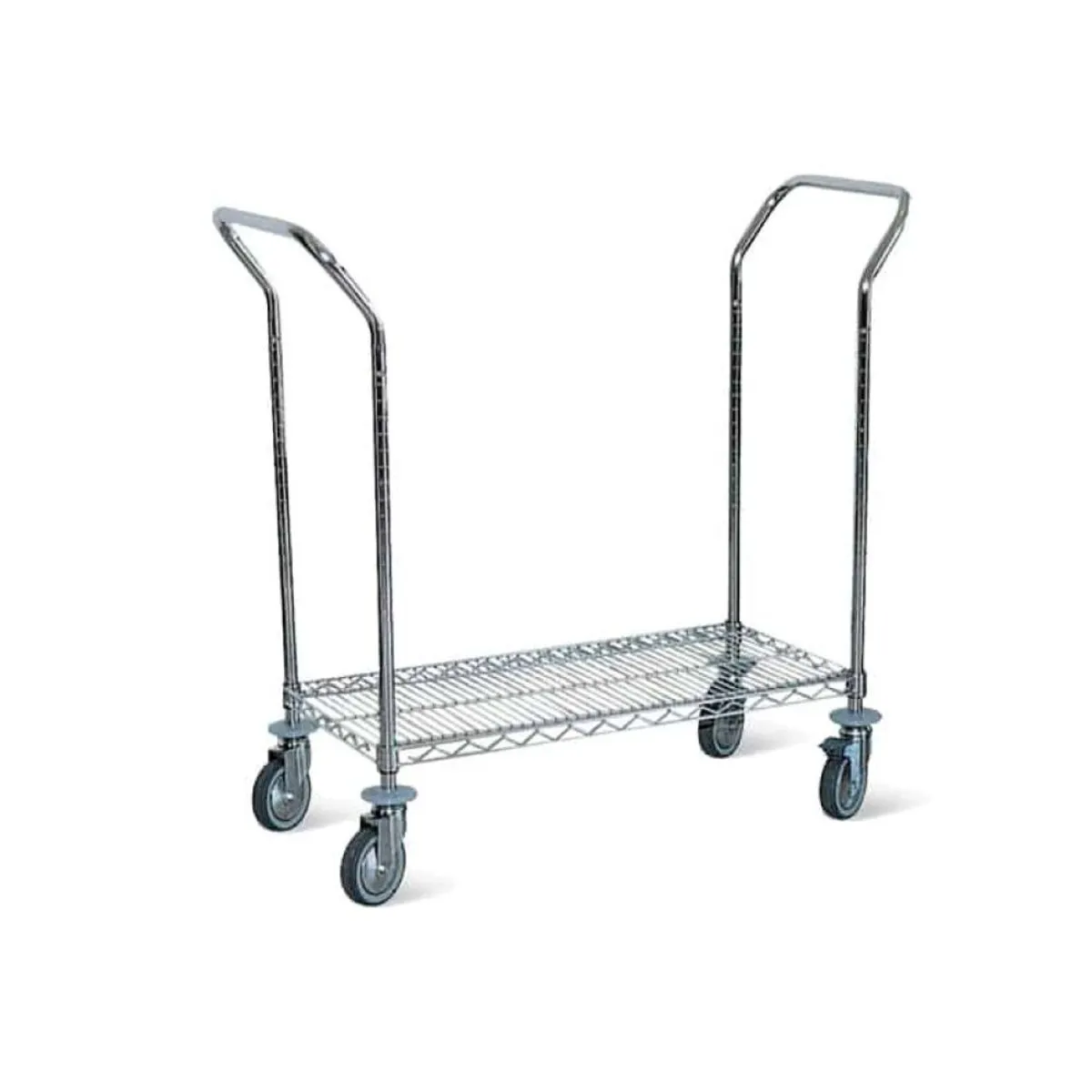 QUATRO Robusto carrello di trasporto a un livello 120 x 60; 182x61x109 cm (LxPxH); argento - immagine 1