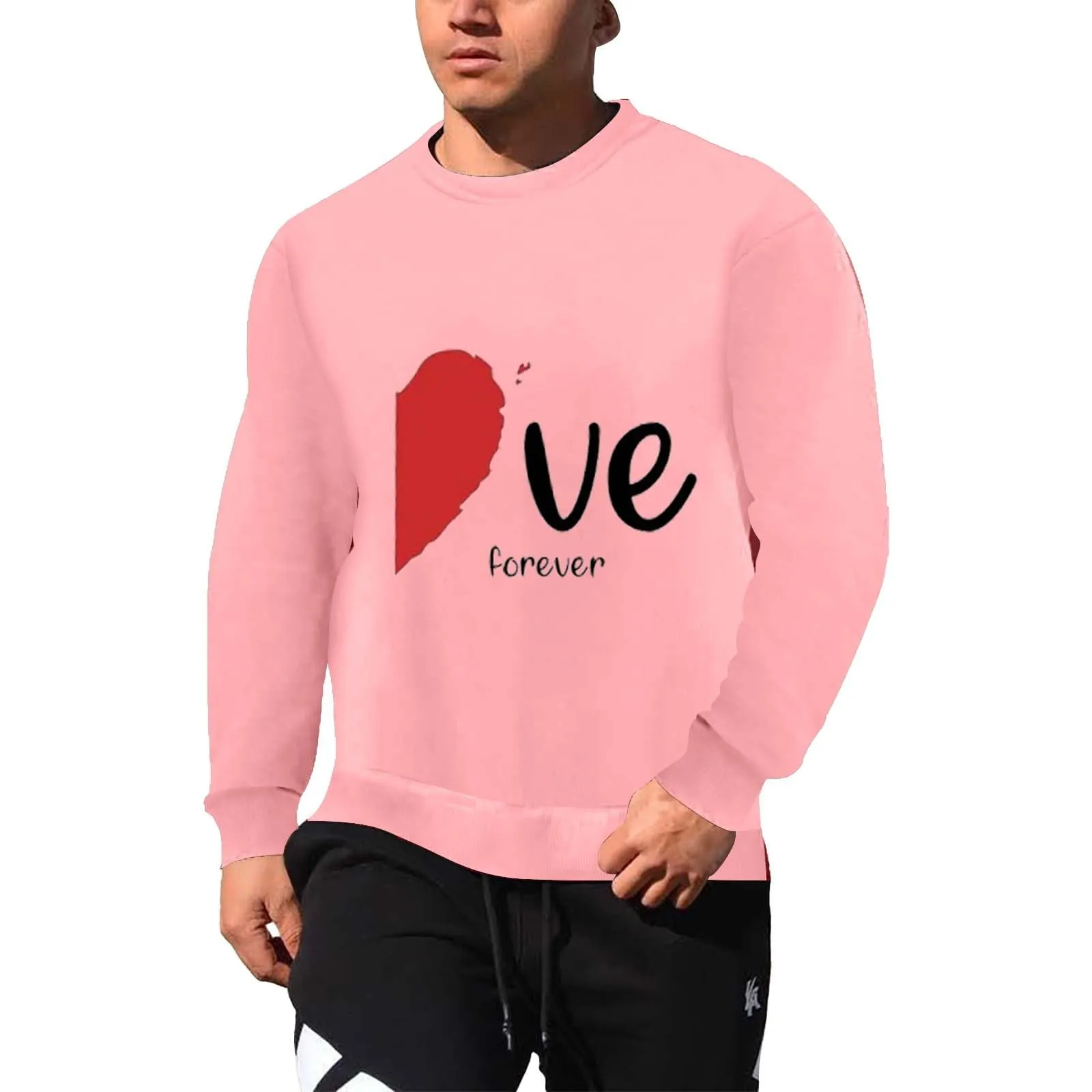Uwdiohq Sconti Prime 2024 Felpa di San Simpatico Pullover Stampato a Forma di Cuore Girocollo Camicia a Maniche Lunghe Primavera/Autunno Maglioncini Leggeri Maglietta Donna Primav Clearance Items - immagine 2