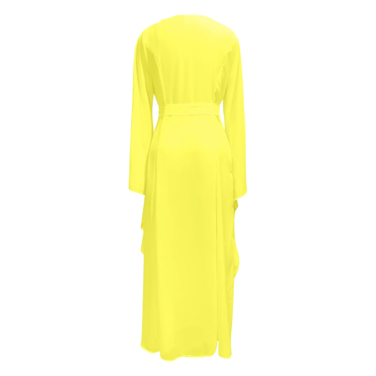 Abito medievale da donna, a maniche a tromba, per feste, da pavimento, in chiffon, stile retrò, per cosplay, da donna, performance, vestito balza, giallo., XL - immagine 4
