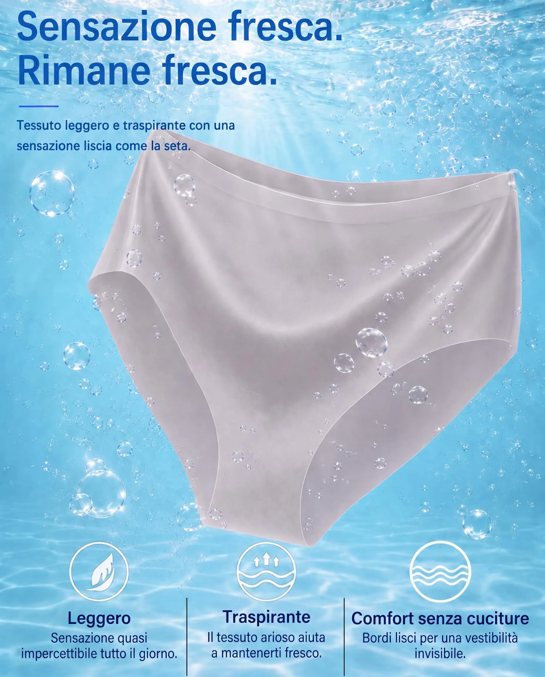 ALL OF SHE 5 Pack di Mutande Senza Cuciture Donne a Vita Media scivolamenti Morbidi Mutandine Senza Cuciture Biancheria Intima Donne Multipack XS-XL,S - immagine 4