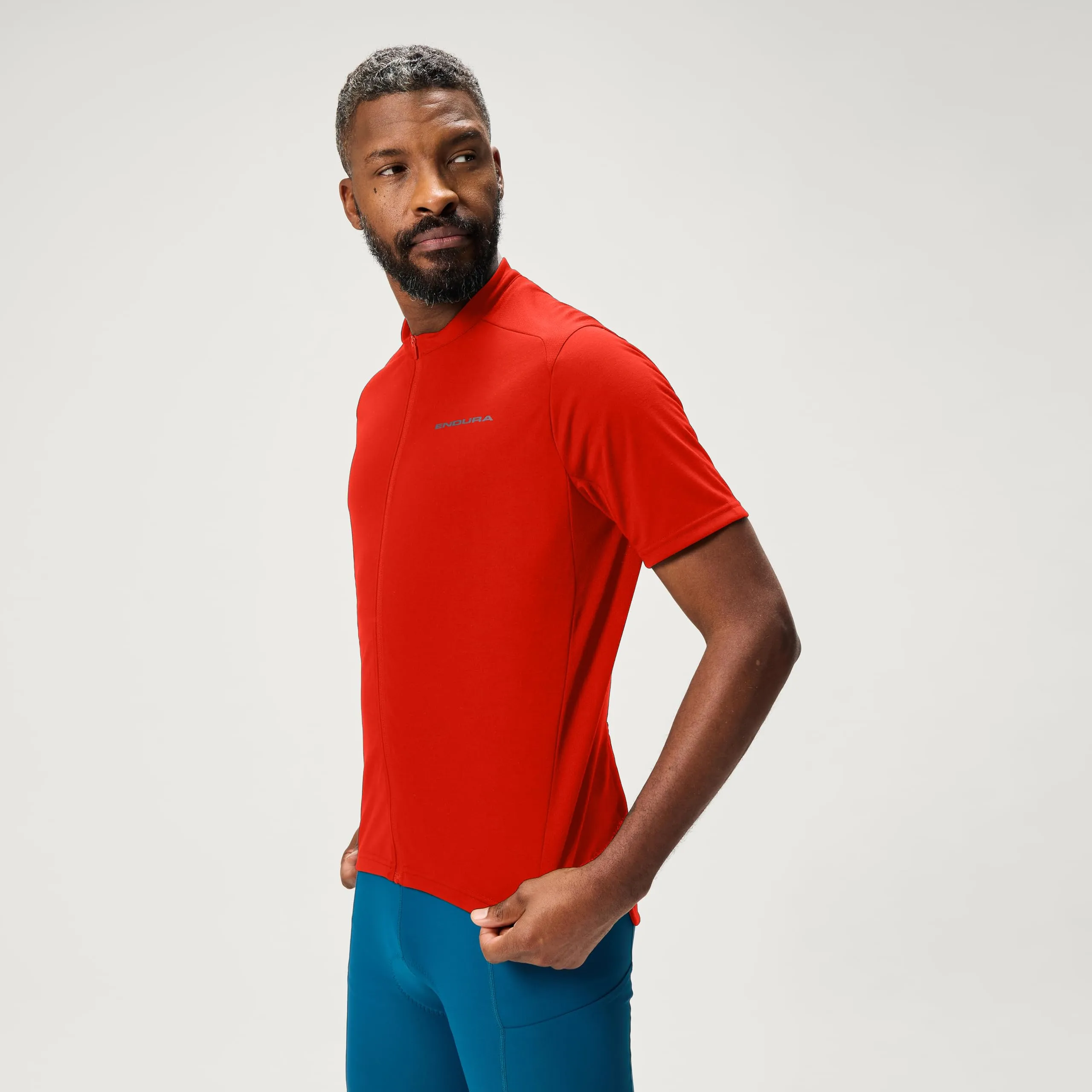 ENDURA Men's Loop Zipped Short Sleeve Jersey, Flame Red, L - immagine 5