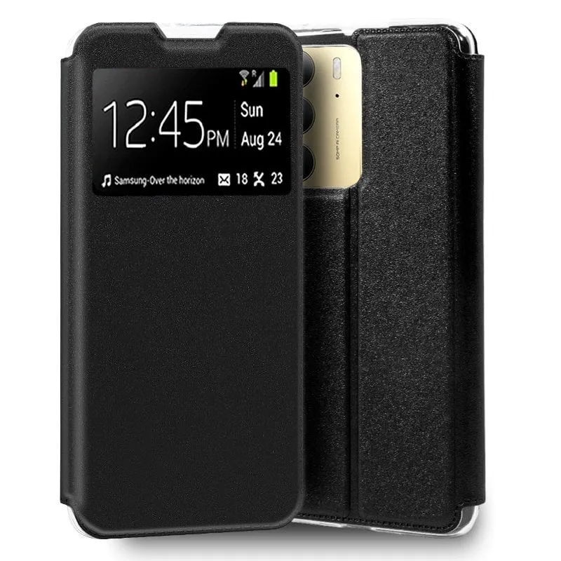 Custodia Flip Cover Cool per Realme C75 Nero Semplice - immagine 1