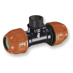 Raccordo derivatore a 3 vie filettato per tubi polietilene 16,6 - 20 mm RAINJET 90325 - immagine 1