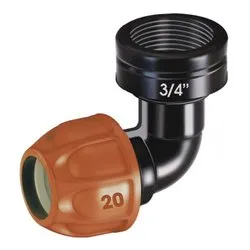 Raccordo a gomito filettato F per tubo polietilene ( 16,6 - 20 mm ) RAINJET 90326 - immagine 1