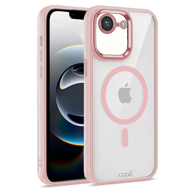 Cool custodia magnetica con bordo rosa per iPhone 16e / iPhone 17e. - immagine 1
