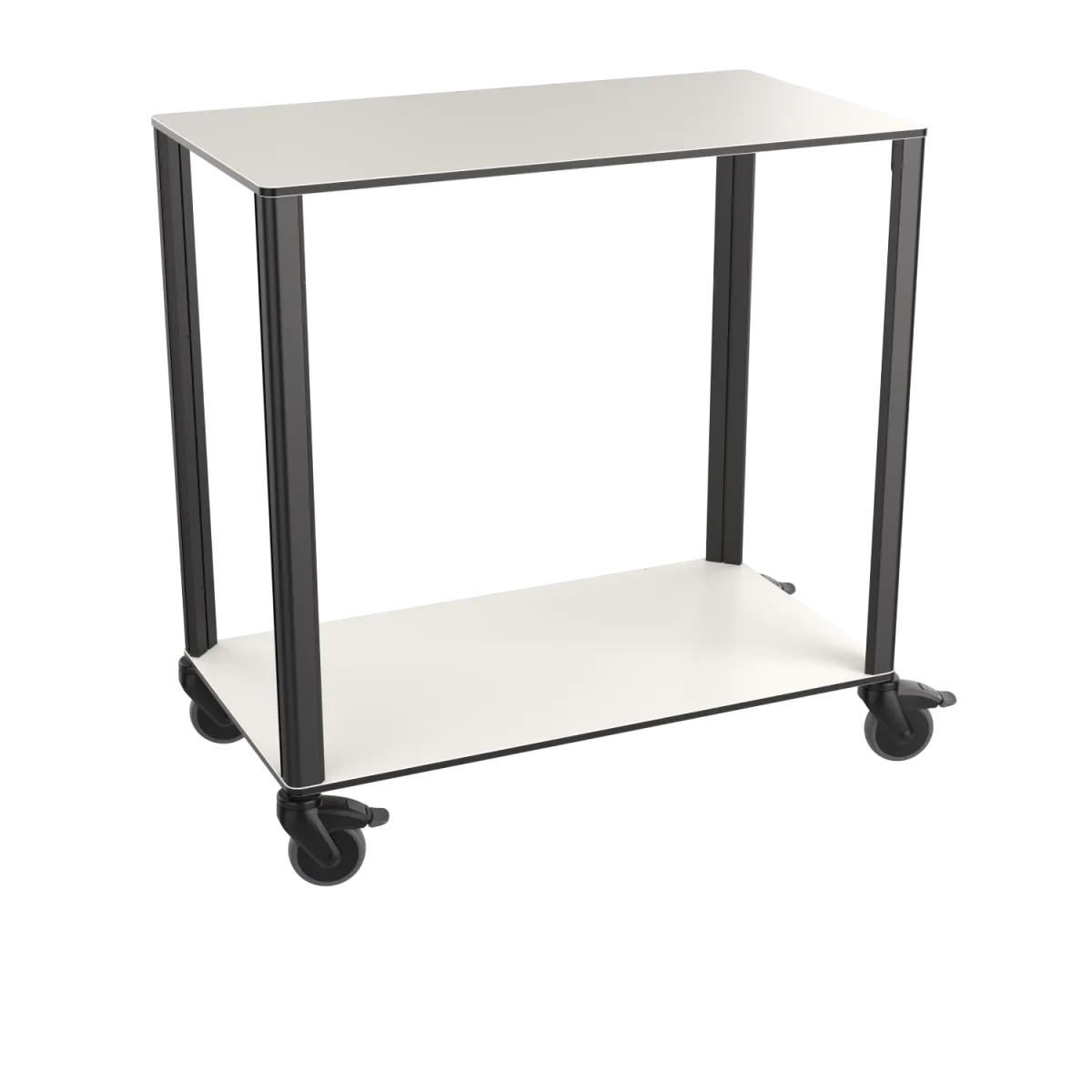 QUATRO Carrello di servizio elegante Nero; 90x51x92 cm (LxPxH); bianco - immagine 1
