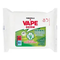 Repellente salviette per insetti Derm Herbal (15pz) GA2266700 - immagine 1