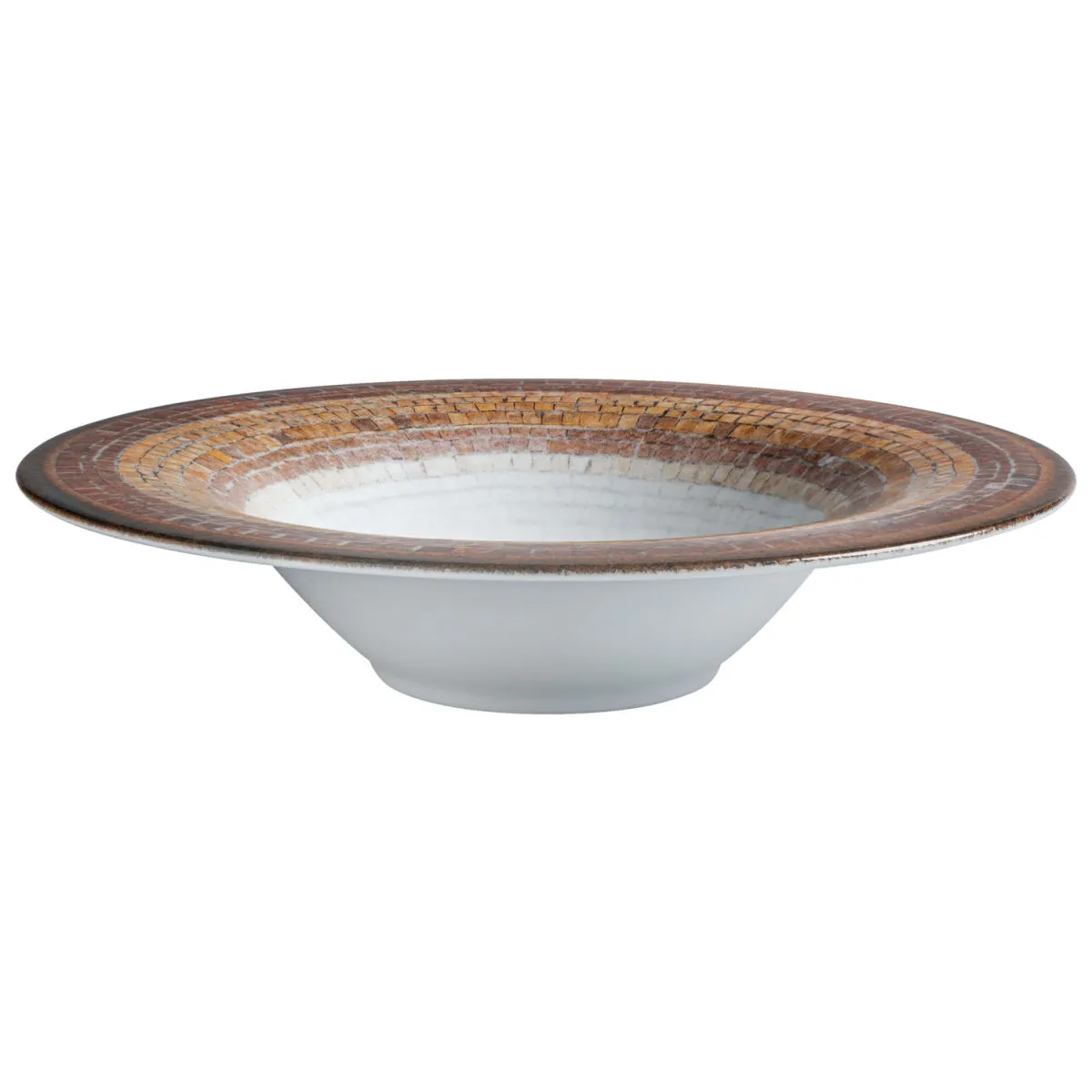 4x VEGA Piatto pasta Terra Mosaic; 600 ml, 30 cm (Ø); terracotta/beige/marrone; rotonda; 4 pz. / Pacco - immagine 1
