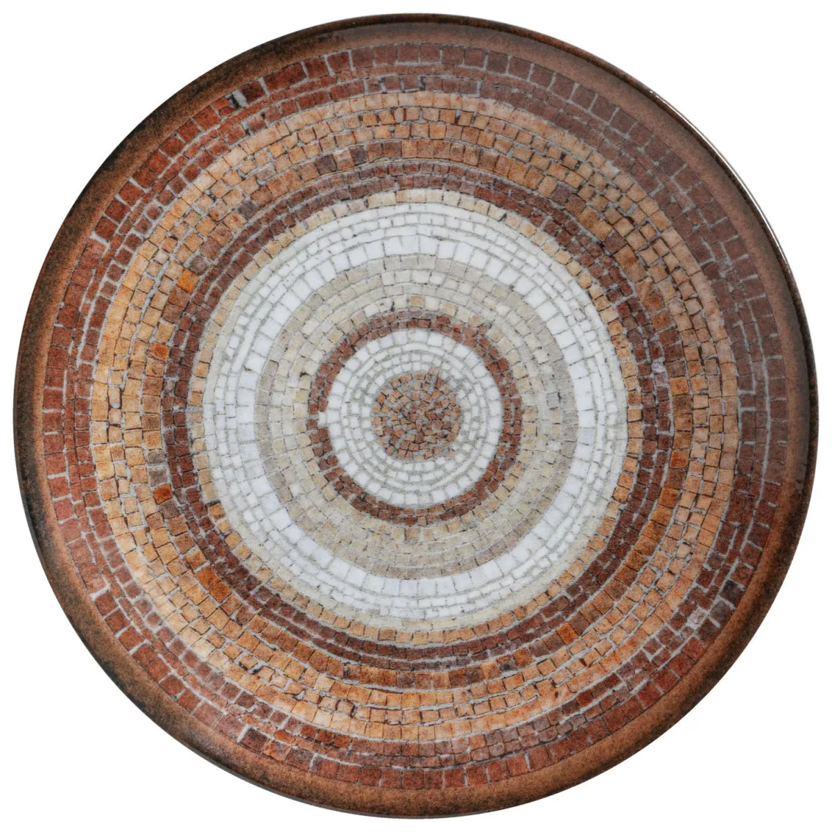 4x VEGA Piatto pizza Terra Mosaic; 33 cm (Ø); terracotta/beige/marrone; rotonda; 4 pz. / Pacco - immagine 1