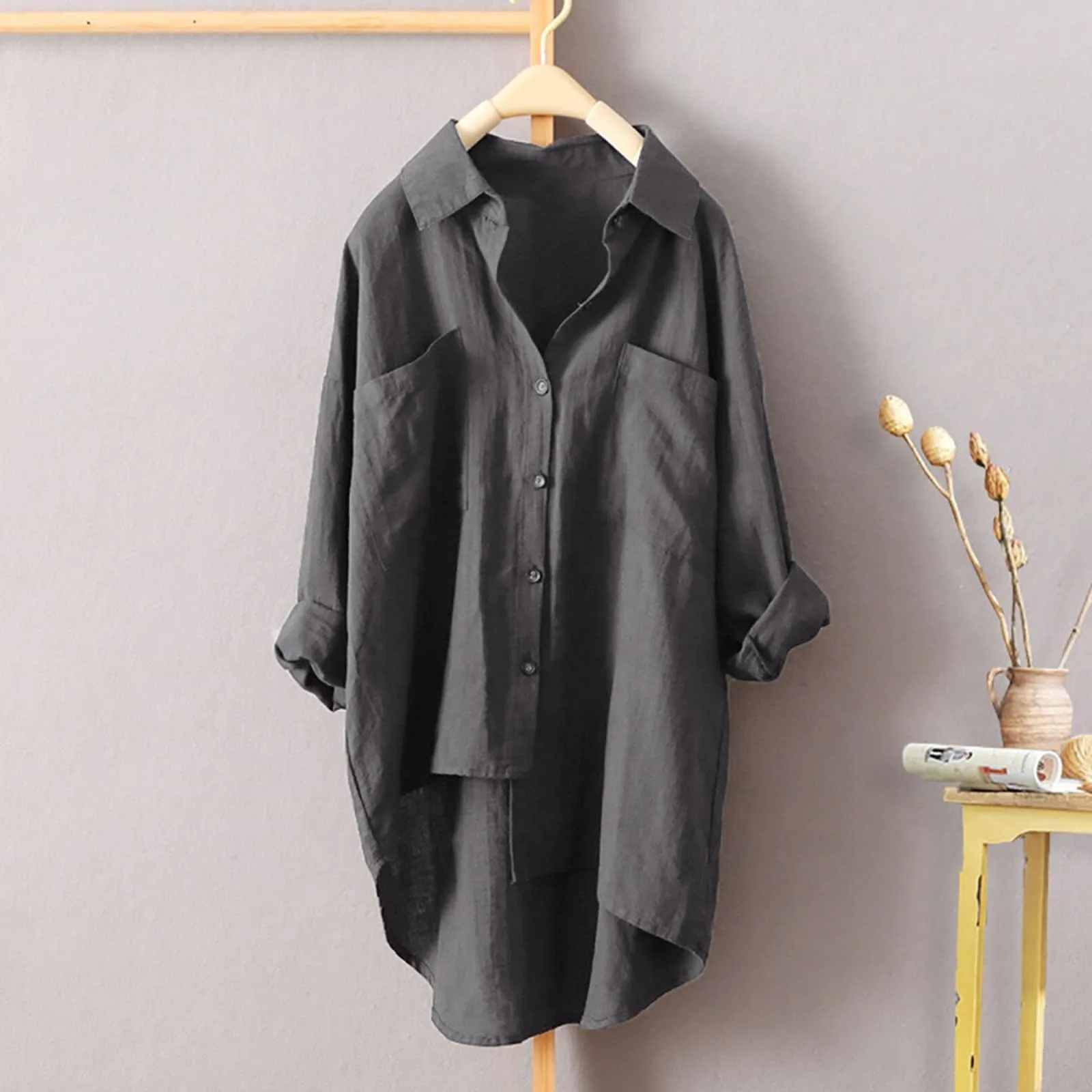 Cocila Camice Bianca Donna Special Deals Camice Donna Eleganti Particolari Cappotto Imbottito Donna Invernale Camicia Scozzese Donna Estiva Camicia Donna in Lino Wendy Trendy Prime Deals - immagine 2