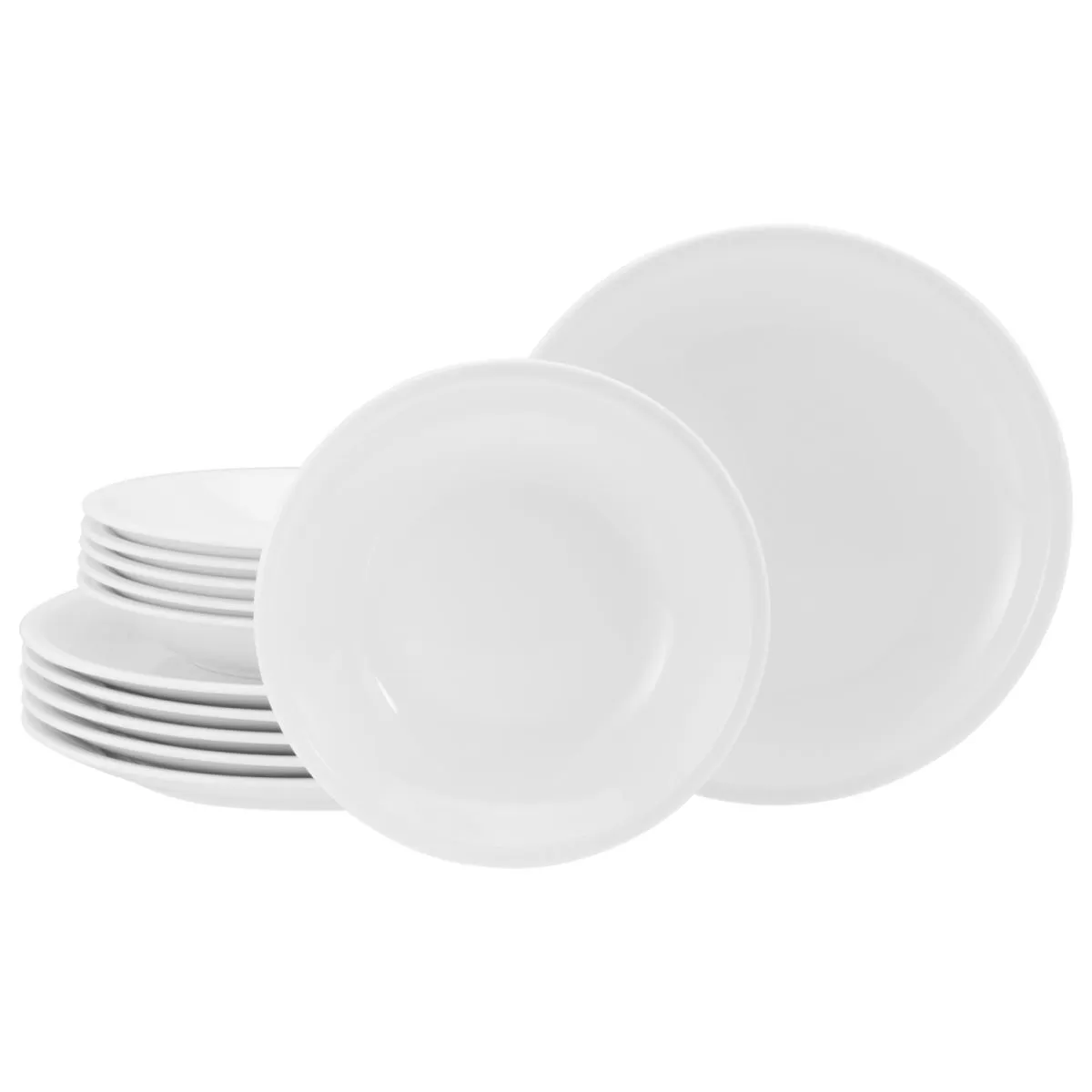 CreaTable Milano bianco - servizio da tavola 12 pezzi; bianco - immagine 1