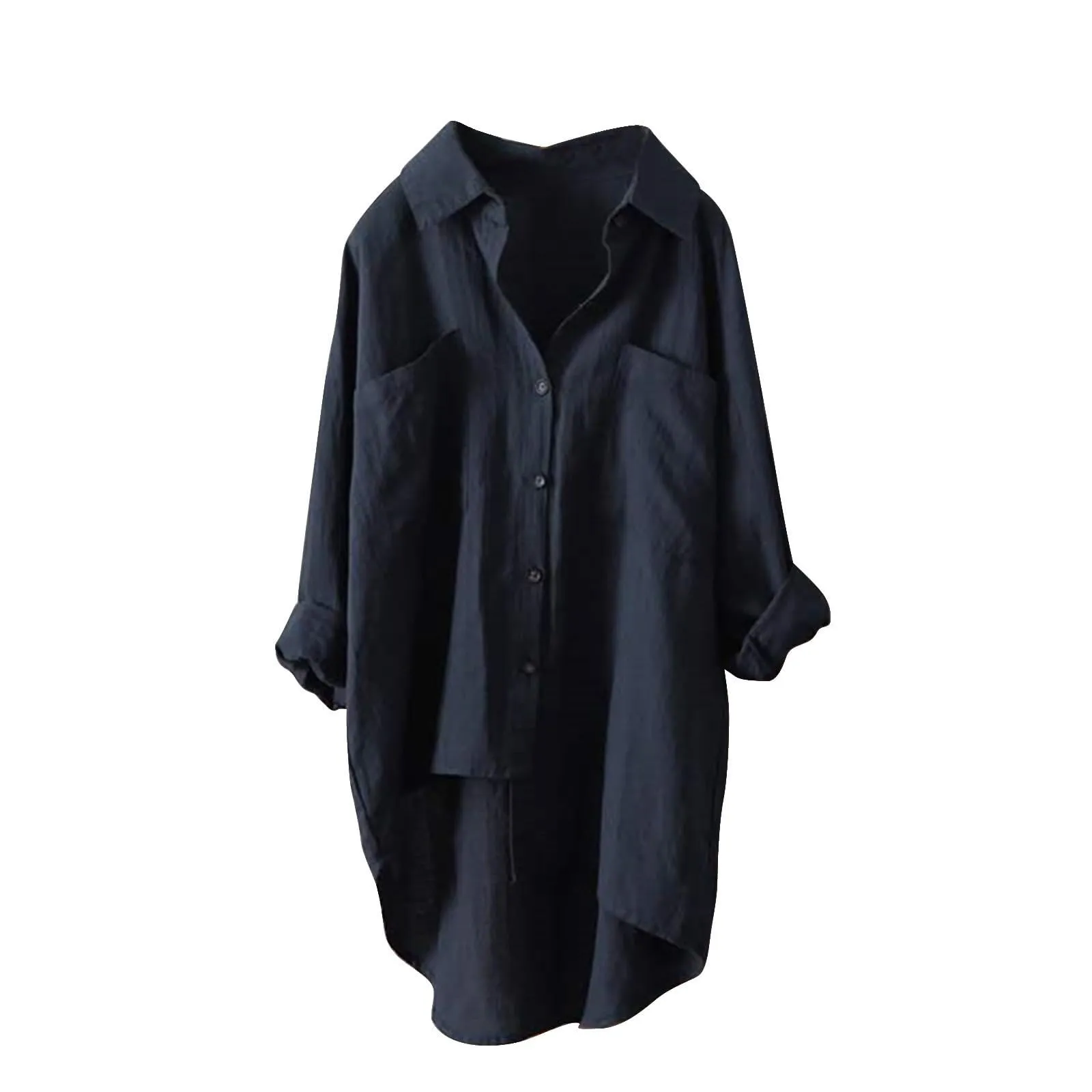 Cocila Maglia Verde My Orders Camicia Donna Blu Blusa Curvy Elegante Magliette Maniche Tre Quarti Donna Top Maniche Corte Camicia con Balze Donna Blusa Donna Rosa My Orders - immagine 3