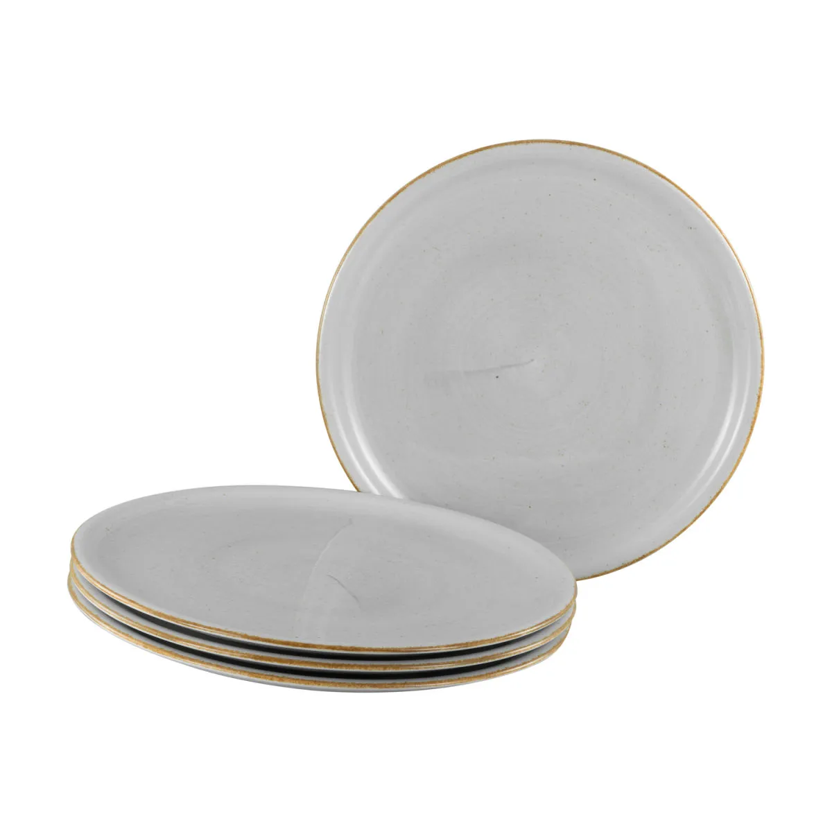 4x CreaTable Vintage Nature - Piatto pizza 4 pezzi; 33x1.8 cm (ØxH); grigio pietra; rotonda; 4 pz. / Pacco - immagine 1