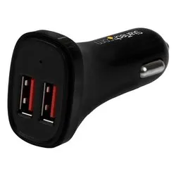 Caricabatterie accendisigari USB Type-A 24W Dual port Black USB2PCARBKS - immagine 1