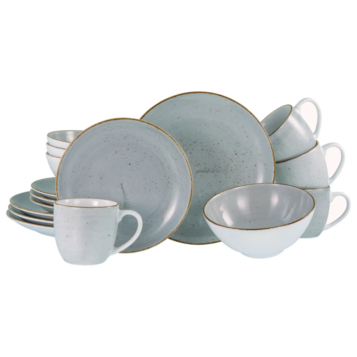 CreaTable Vintage Nature Stone - Servizio da 16 pezzi; grigio pietra - immagine 1