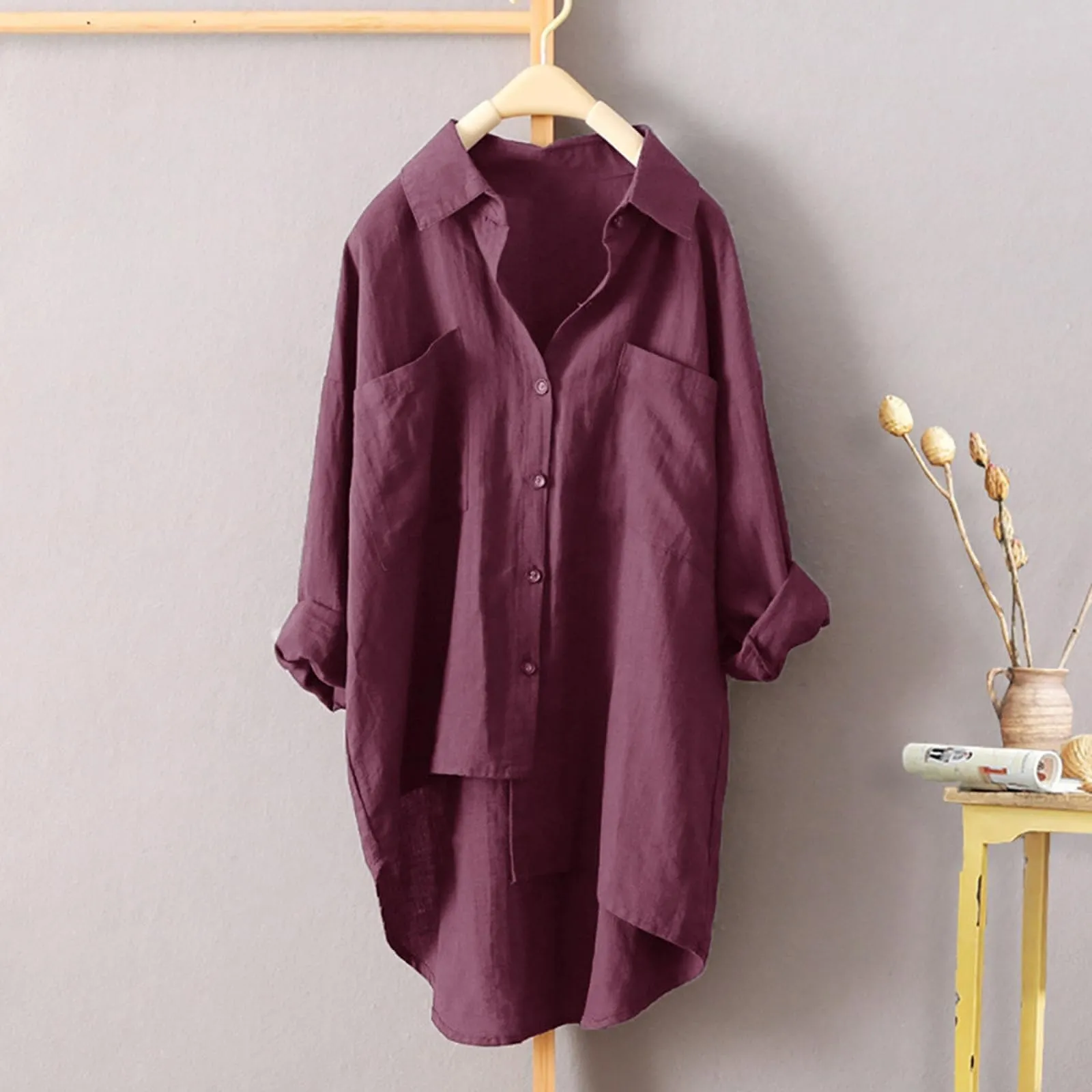 Cocila Blusa in Chiffon Special Deals Taglie Forti Donna Bluse Camicia Bianca Estiva Maglietta Bianca Elegante Donna Curvy Camicetta Viscosa Donna Cappotto+Teddy+Bear Day Prime - immagine 2