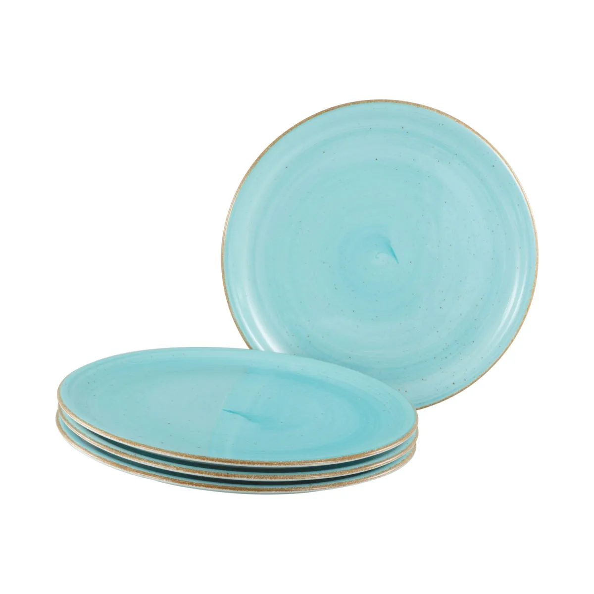 4x CreaTable Vintage Nature - Piatto per pizza da 4 pezzi; 33x33x33x1.8 cm (LxLxØxH); blu; rotonda; 4 pz. / Pacco - immagine 1