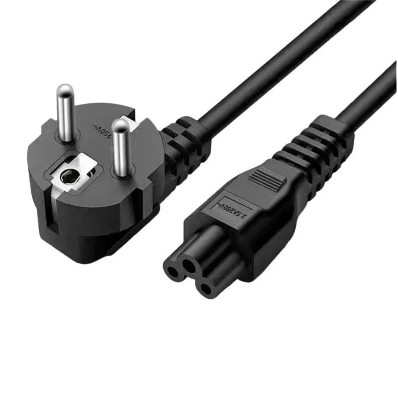 Cavo Schuko CEE7 a C5 Trifoglio 1,8m Rivestimento PVC PcCom Essential 250V 2,5A - immagine 1
