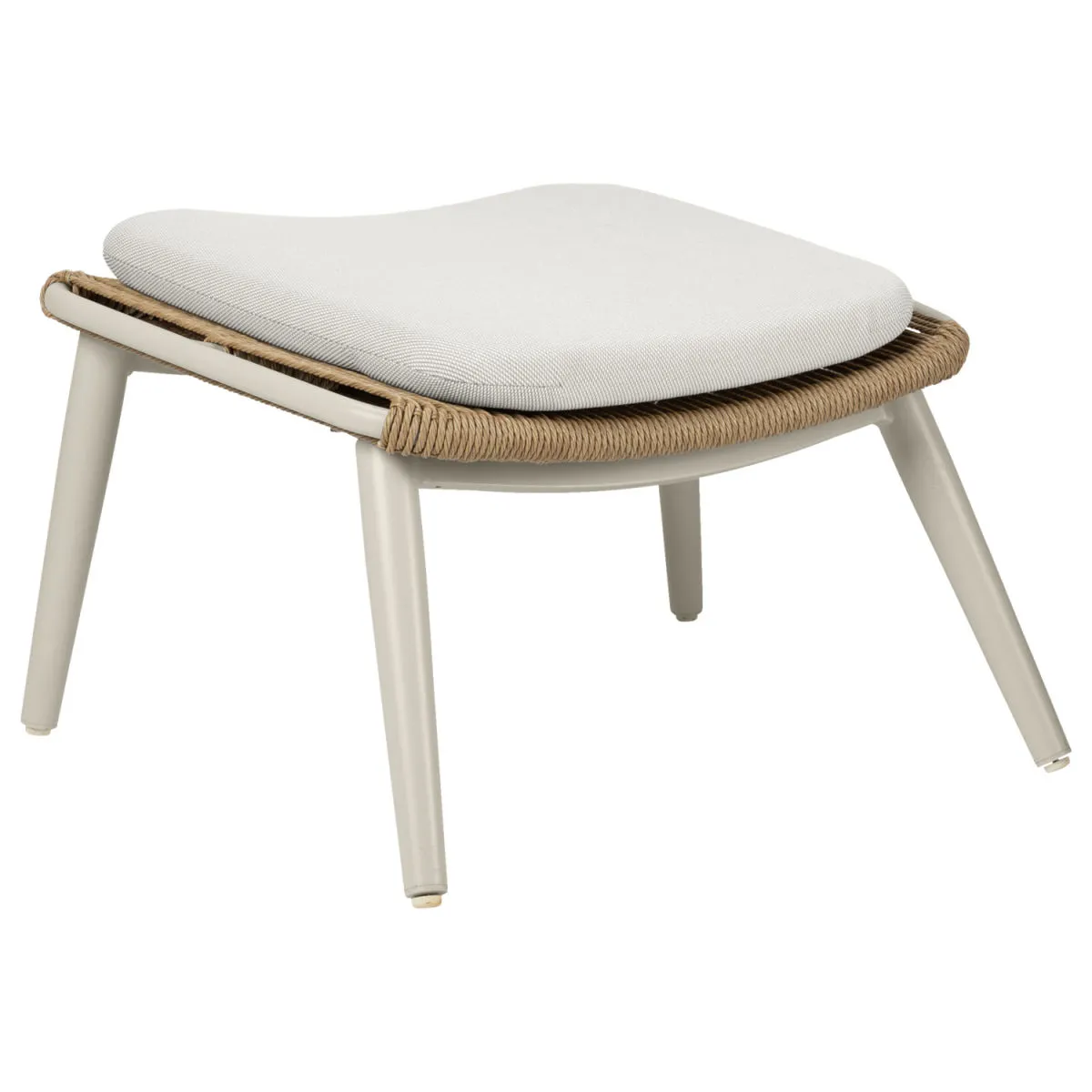 VEGA Pouf Ondaro; 76x64x42 cm (LxPxH); seduta beige, struttura beige - immagine 1