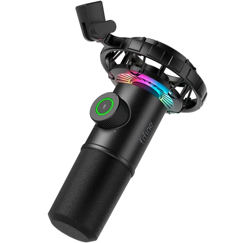 Microfono Fifine K658 USB-C dinamico cardioide RGB con monitoraggio - immagine 1