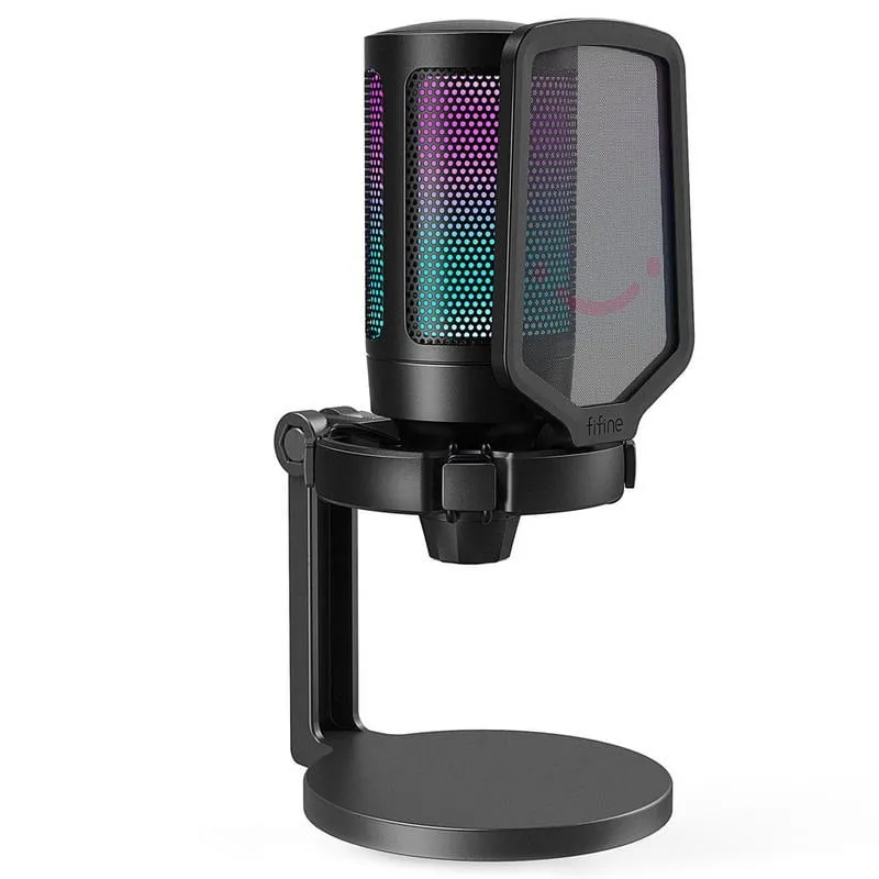 Microfono Fifine AmpiGame A6NEO USB-C cardioide RGB nero - immagine 1