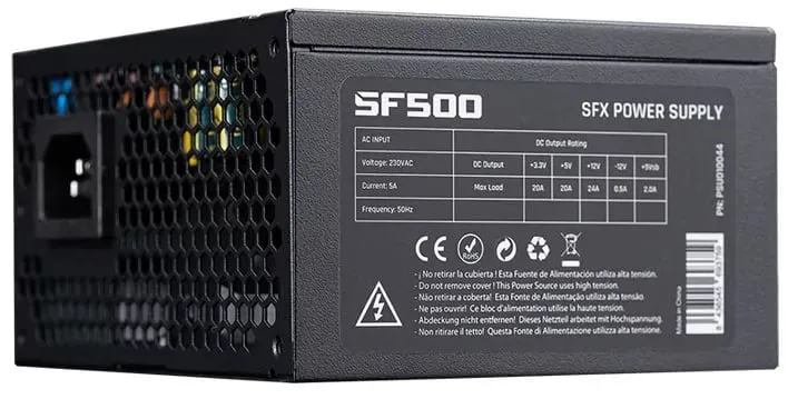 Alimentatore Hiditec SF500 SFX 500W CircuitShield Ventola da 8 cm Nero - immagine 1