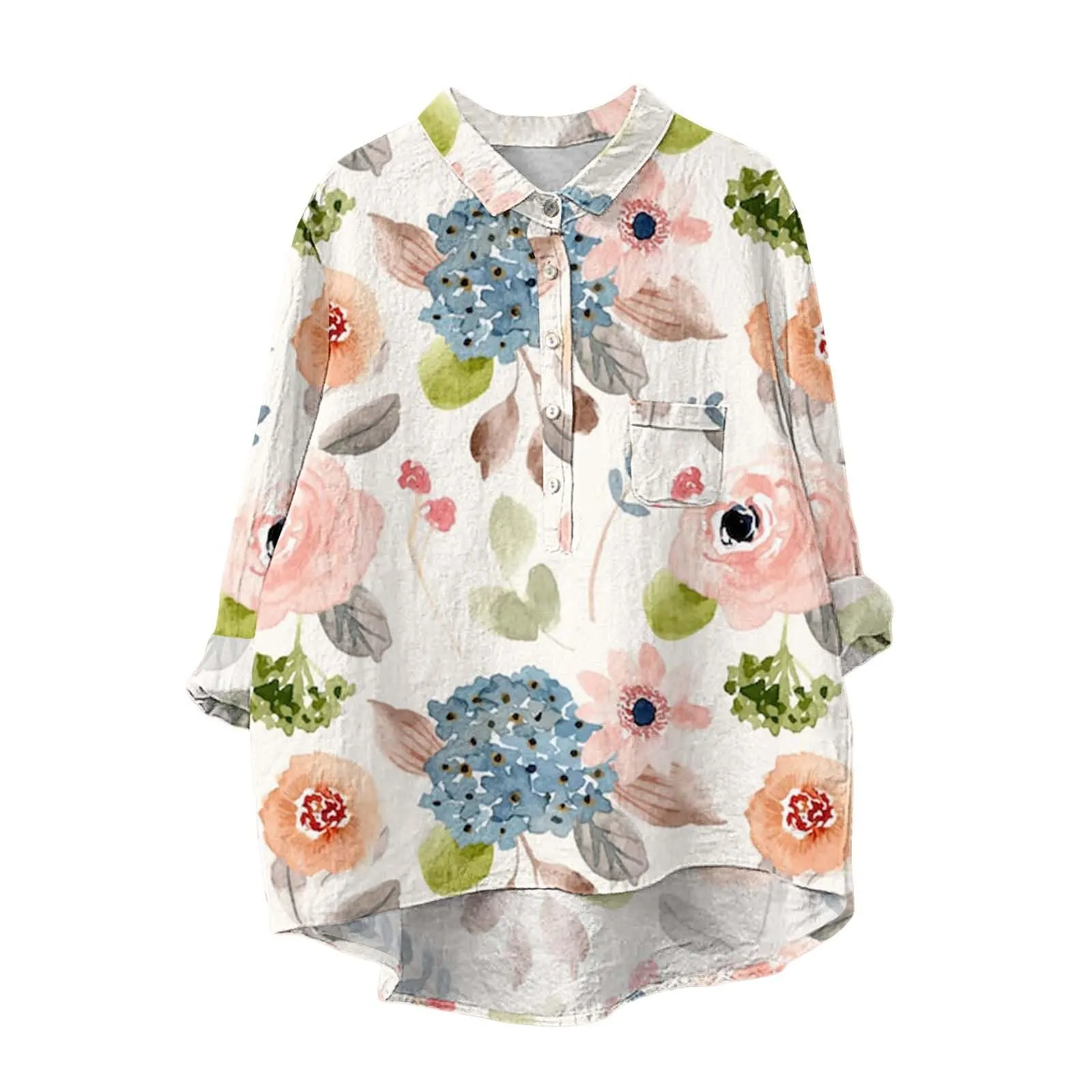 Cocila Blusa Donna Gialla Day Prime Magliette Estive Donna Abbigliamento Primavera Donna Camicia Donna Fiori Manica Lunga Cardigan Donna Cotone Top Donna Sexy Maniche Lunghe Camicia in Seta My Orders - immagine 1