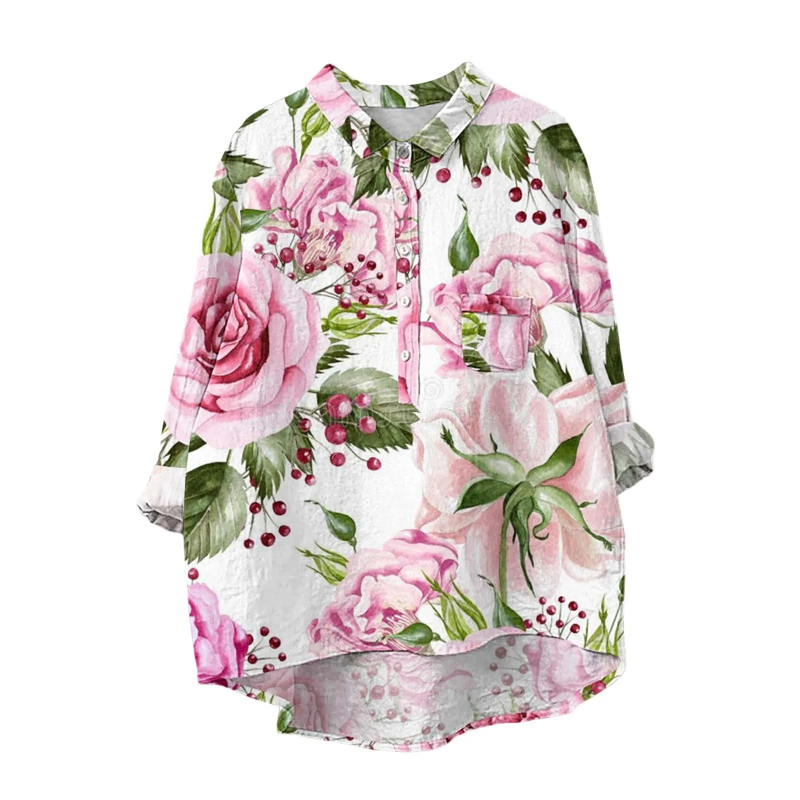 Cocila Tunica Verde Day Prime Maglia Scollata Donna Tunica Donna Taglie Forti Donna Elegante Curvy Cappotto Imbottito Donna Camicia Donna Avvitata Manica Lunga Camicia Raso Verde Special Deals - immagine 1