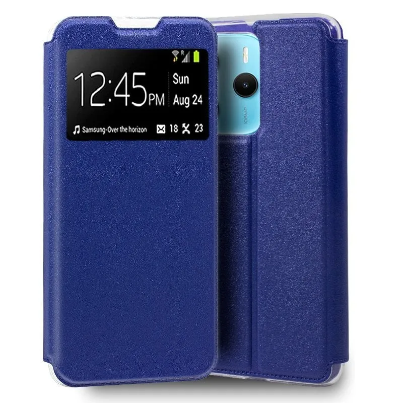 Custodia Flip Cover Cool per Xiaomi Redmi Note 14 Blu Semplice - immagine 1