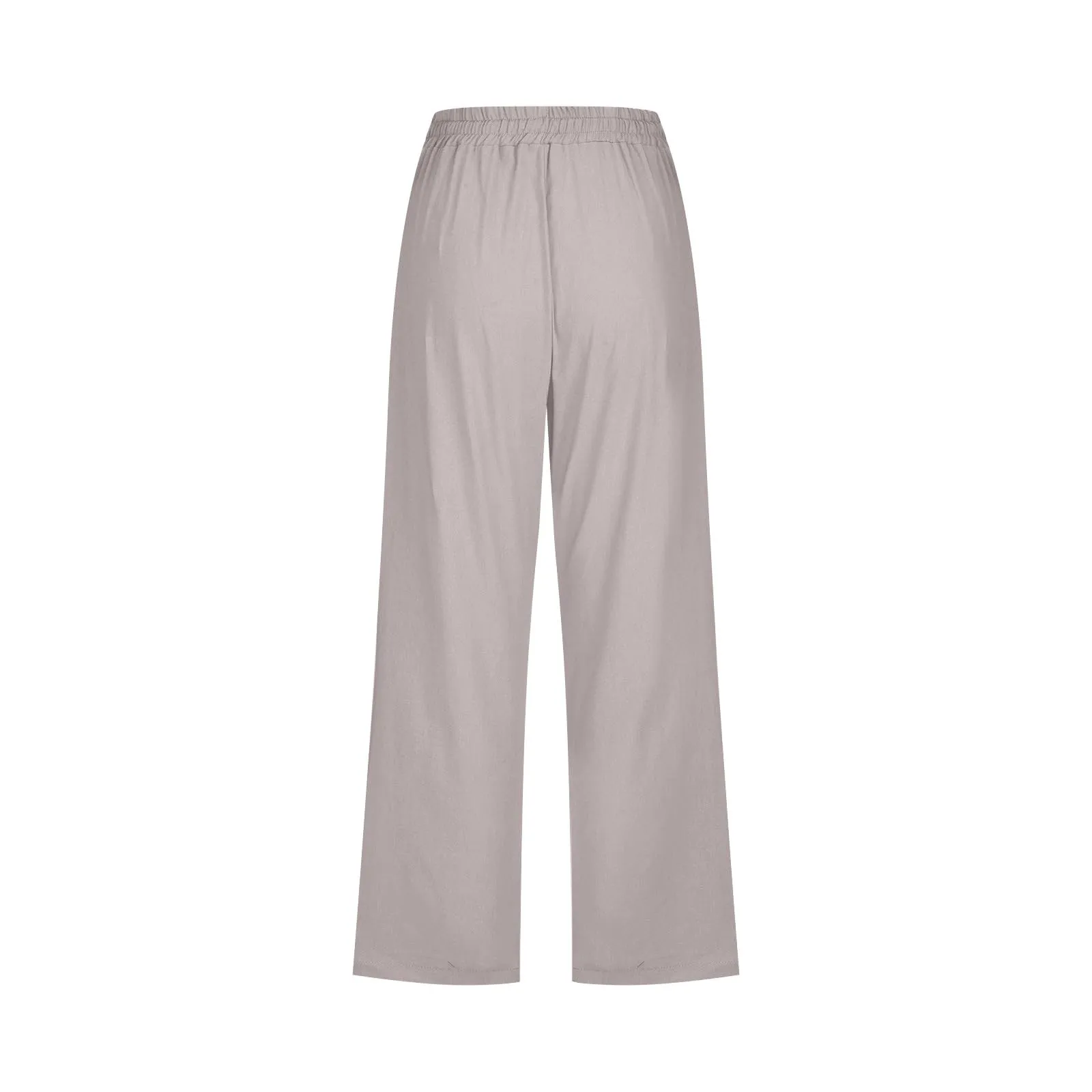 Pantaloncini Pinocchietto Donna Estivi Pantaloni Casual Estivi Sportivi Pantalone Capri Eleganti Leggeri Bermuda 7/8 Di Lino Traspiranti Pinocchietti Palazzo a Vita Alta Coulisse Regolabile Curvy - immagine 5