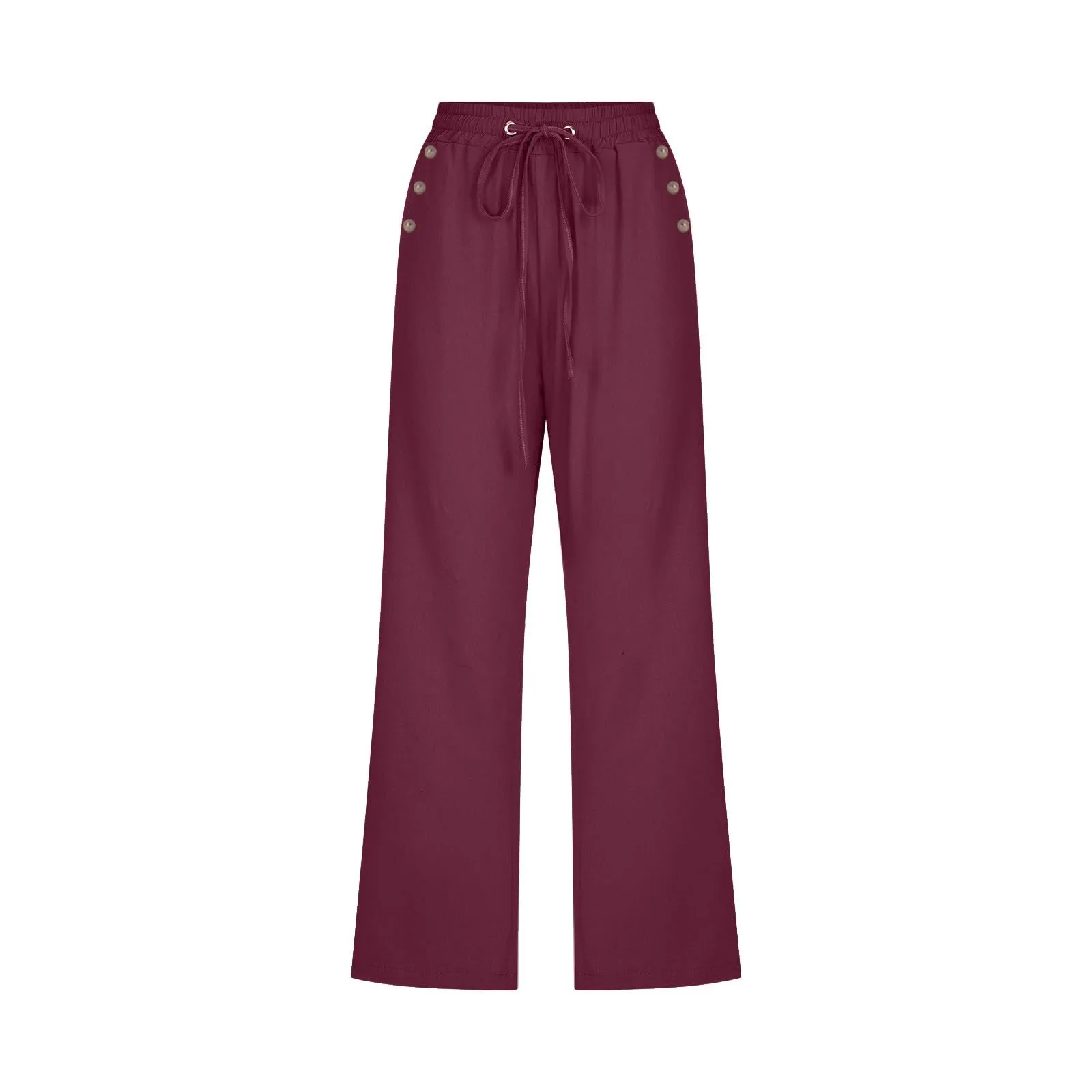 Pantaloncini Pinocchietto Donna Estivi Pantaloni Casual Estivi Sportivi Pantalone Capri Eleganti Leggeri Bermuda 7/8 Di Lino Traspiranti Pinocchietti Palazzo a Vita Alta Coulisse Regolabile Curvy - immagine 4