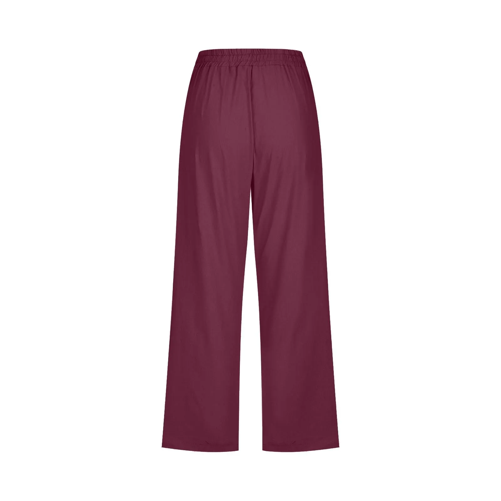 Pantaloncini Pinocchietto Donna Estivi Pantaloni Casual Estivi Sportivi Pantalone Capri Eleganti Leggeri Bermuda 7/8 Di Lino Traspiranti Pinocchietti Palazzo a Vita Alta Coulisse Regolabile Curvy - immagine 5