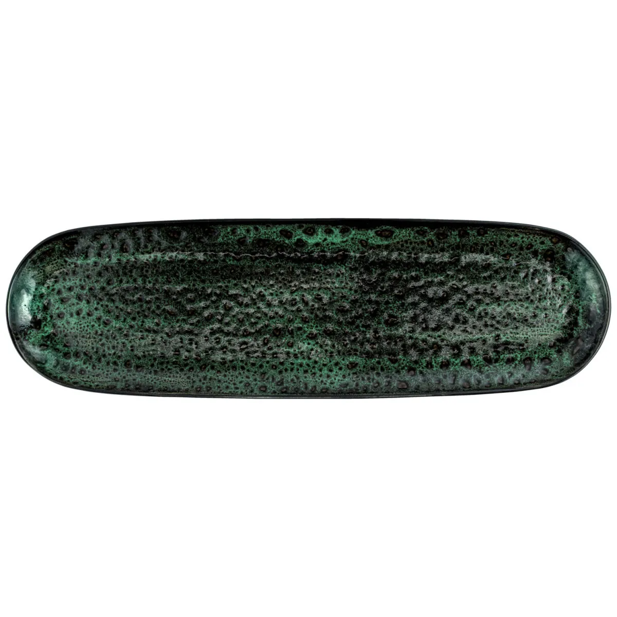 6x VEGA Piatto da portata Black Reef porcellana, ovale; 46.5x14x2.5 cm (LxLxH); verde/nero; ovale; 6 pz. / Pacco - immagine 1