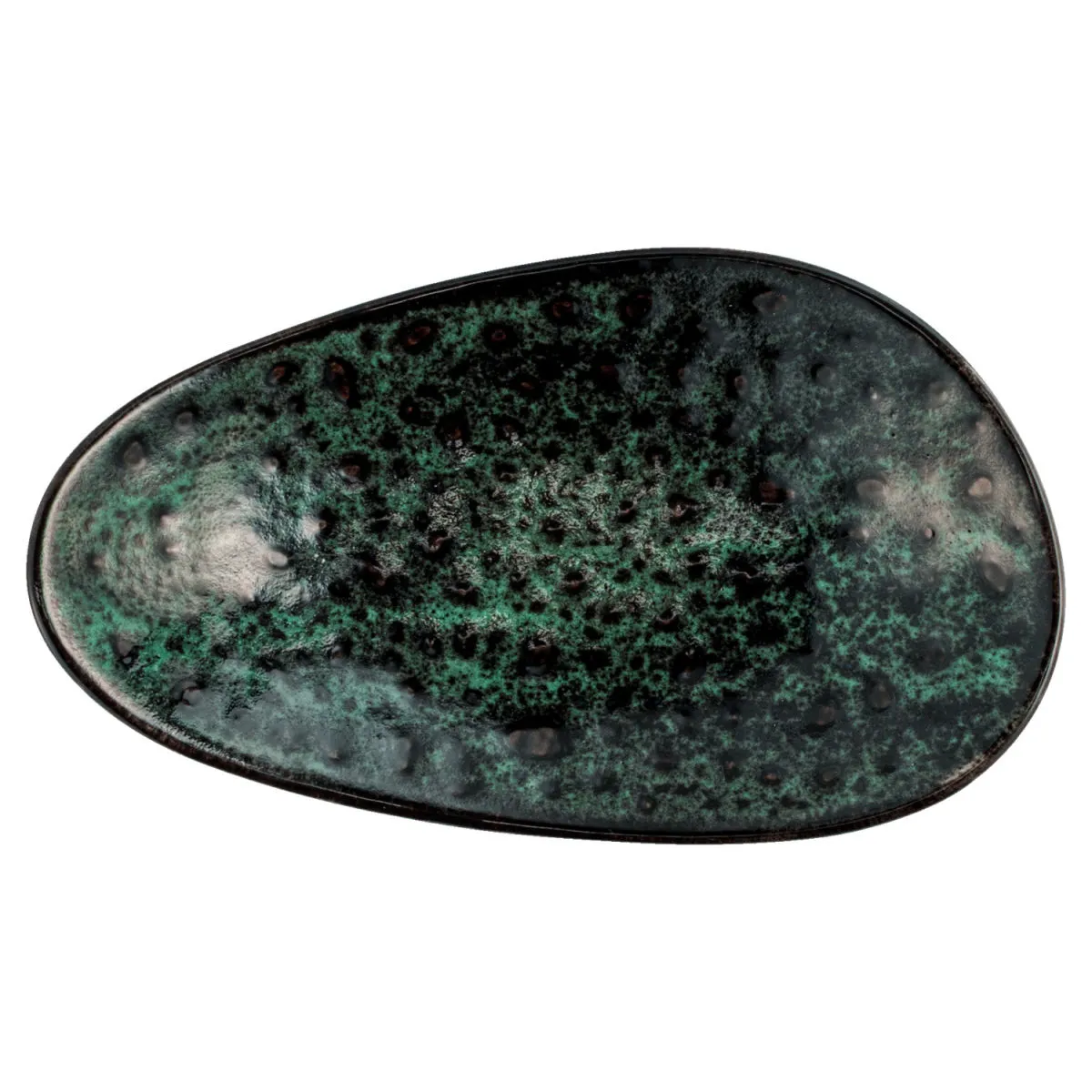 6x VEGA Piatto da portata Black Reef porcellana, organico; 17x10x3 cm (LxLxH); verde/nero; organica; 6 pz. / Pacco - immagine 1