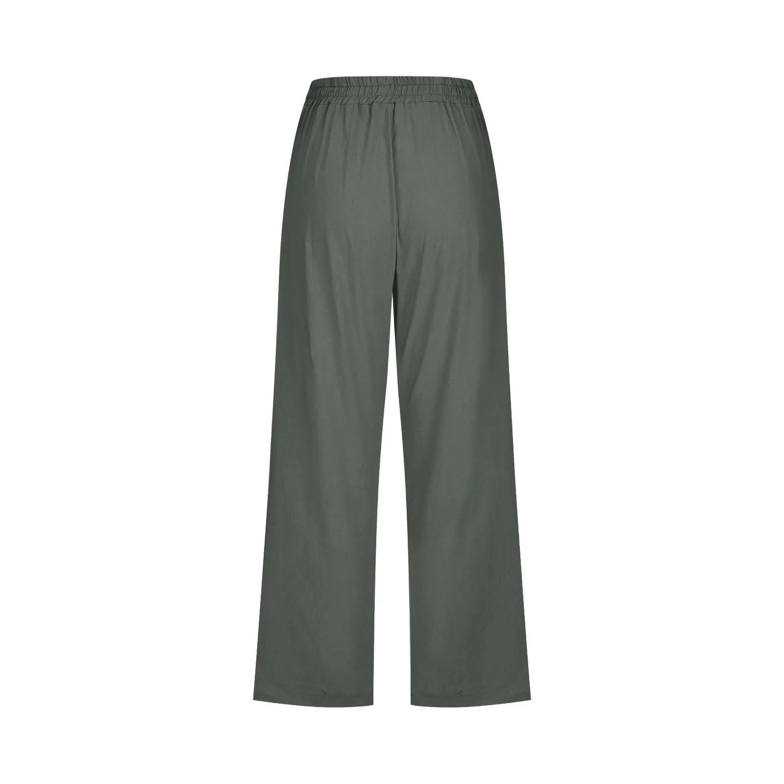 Pantaloncini Pinocchietto Donna Estivi Pantaloni Casual Estivi Sportivi Pantalone Capri Eleganti Leggeri Bermuda 7/8 Di Lino Traspiranti Pinocchietti Palazzo a Vita Alta Coulisse Regolabile Curvy - immagine 5
