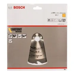 Lama a disco sega circolare, troncatrice (190mm) 12 denti CONSTRUCT WOOD 2608641201 - immagine 1