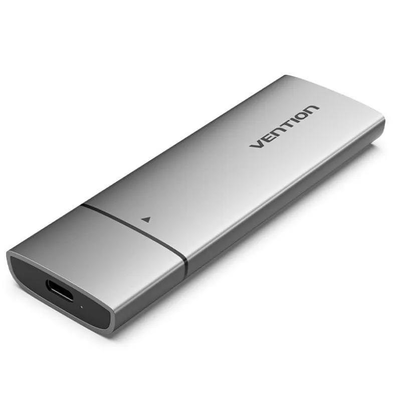 Vention NPGH0 Custodia esterna per SSD M.2 NVMe USB C 3.1 Gen 2, grigio alluminio - immagine 1