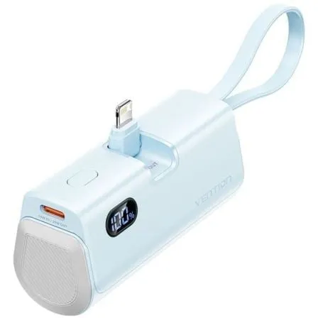 Powerbank Vention FHRL0 4800mAh 22,5W USB-C Lightning integrato Blu - immagine 1
